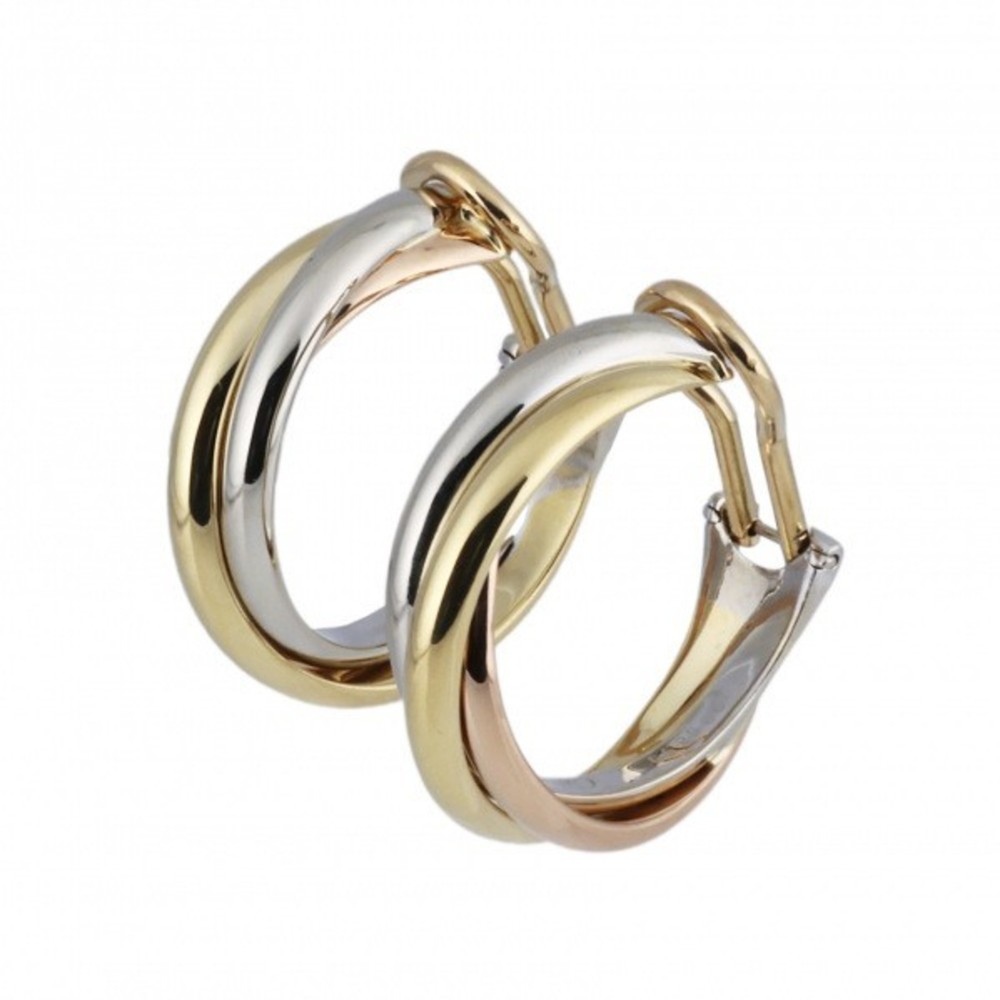 CARTIER Trinity Earrings/Earrings K18YG Yellow Gold K18PG Pink K18WG White - Picture 2 of 3